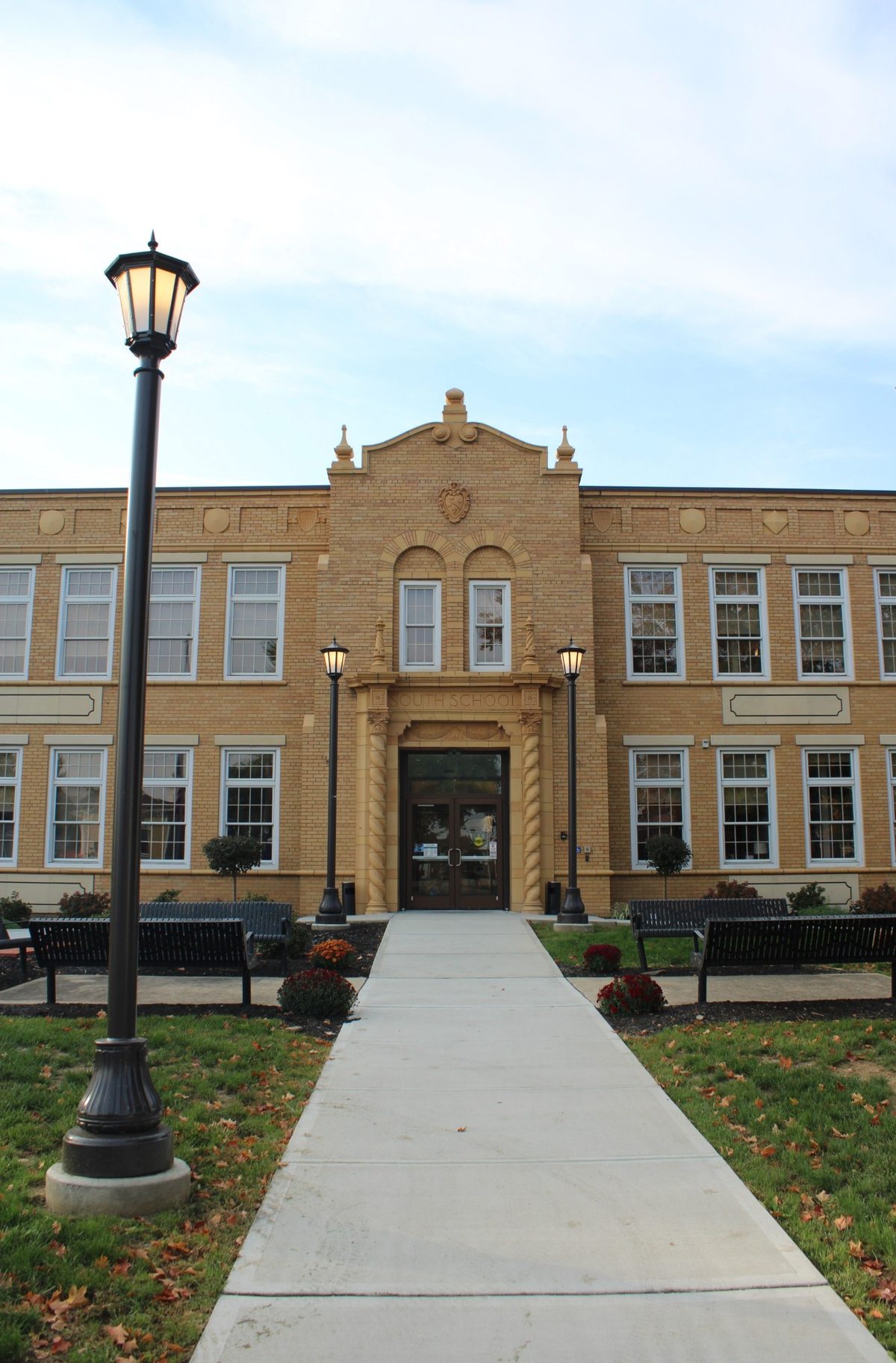 School entrance path, Martyn's Law compliance schools